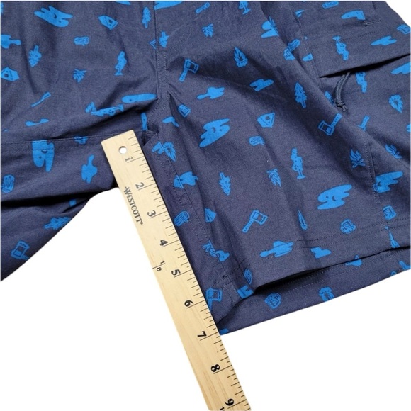 North Face Shorts Mens Medium Blue Cargo V Belted Performance Stretch Adult - Picture 6 of 8